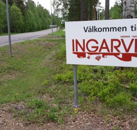 Skylt Välkommen till Ingarvet i Falun